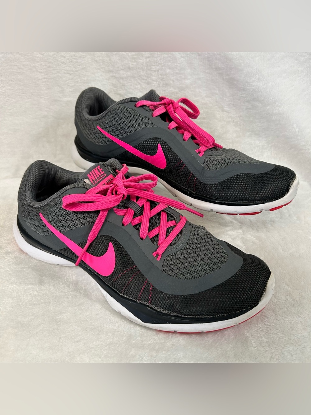 Nike Training Flex TR 6 Women's Sneakers Size 6 Gray Pink Running Athletic